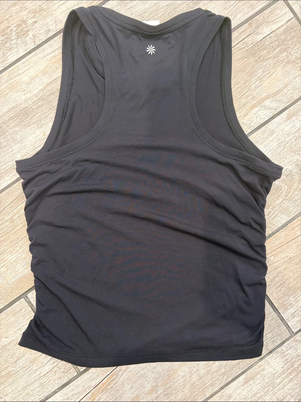 Athleta Black With Ease Cinch Tank Side-Ruched Tank Top - Picture 3 of 3